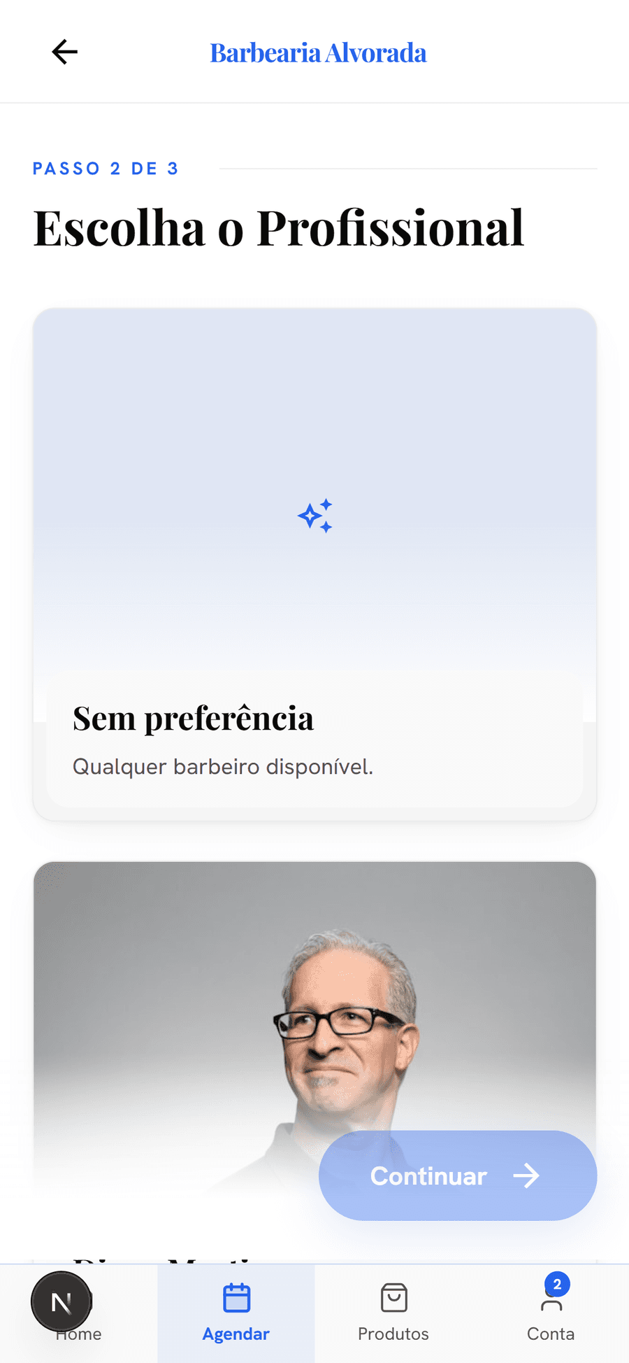 Escolha do profissional